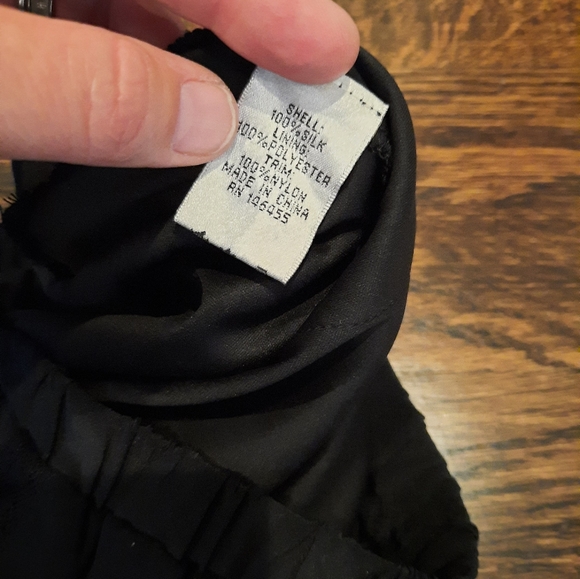 Falcon & Bloom black silk knee length skirt size M - Picture 5 of 12